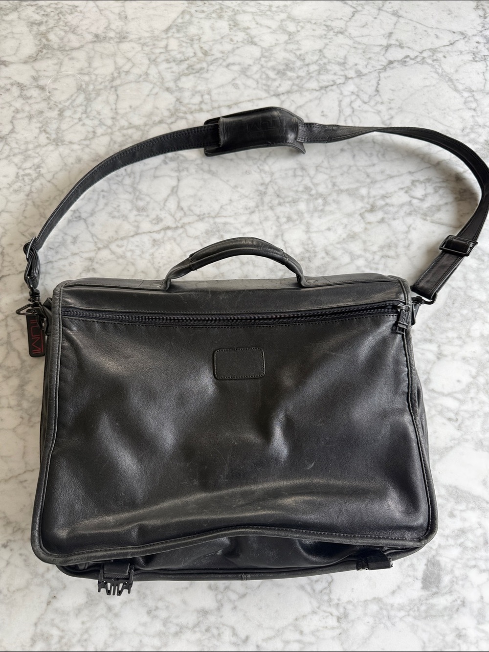 Tumi Genuine Leather Briefcase with Shoulder Strap